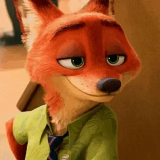 🦊 Nick Wilde Zootopia fuchs, zoomania, nick wilde, cartoon, disney, animiert, charakter telegram sticker