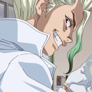 ⛰ Senku Ishigami Dr. Stone anime, scientist, manga, Dr. Stone, Senku Ishigami telegram sticker