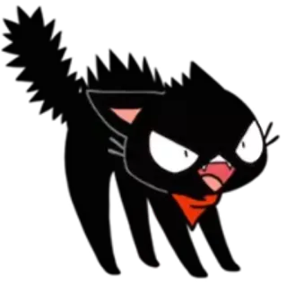 😡 gato, gato preto, gato desenho animado, gato zangado, adesivo telegram sticker