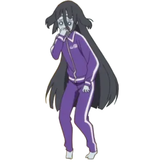 😱 アニメ, 怖い, 幽霊, キャラクター, 不気味 telegram sticker