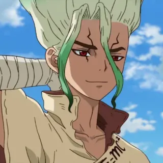 🔬 Ishigami Senku Dr. Stone Аниме, Ученый, Доктор Стоун, Сенку, Ишигами whatsapp sticker