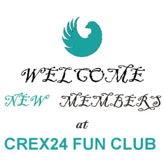 ✅ WELCOME NEW MEMBERS at CREX24 FUN CLUB benvenuto, nuovi membri, club divertente, saluto, crex24 telegram sticker