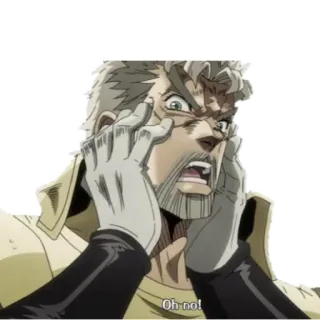😱 Oh no! Anime, Scioccato, Sorpresa, Espressione, Cartone animato telegram sticker