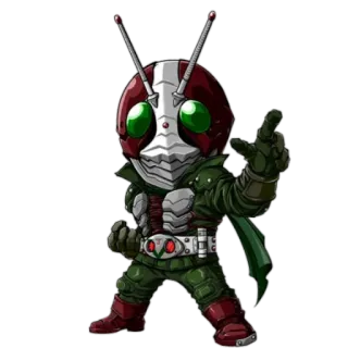 🦗 Kamen Rider Kamen Rider, Tokusatsu, Superhéroe, Chibi, Anime, Manga telegram sticker
