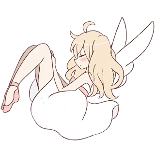 Девушка Ангел @Nyasticks telegram stickers