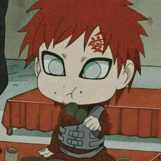 🌟 Gaara Naruto 愛 anime, manga, gaara, naruto, chibi, sticker telegram sticker