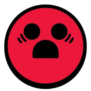 😫 merah, wajah, emosi, stiker, terkejut whatsapp sticker
