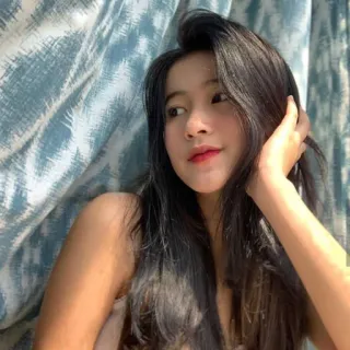 🌸 mulher, retrato, asiática, menina, feminino telegram sticker