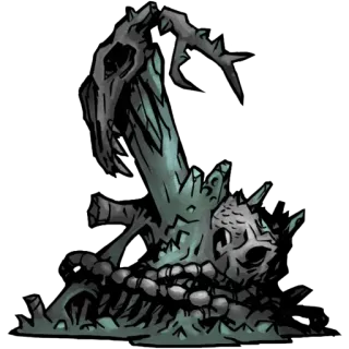 ☠️ череп, кости, монстр, ужасы, нежить, видеоигра, темный telegram sticker