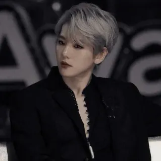 🕰 portrait, man, grey hair, kpop, singer telegram sticker