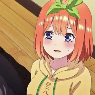 🧩 Yotsuba Nakano The Quintessential Quintuplets Anime, Mignon, Dessin animé, Fille, Yotsuba Nakano telegram sticker