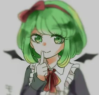 💚 Anime, Desenho animado, Garota, Fofo, Ilustração, Arte, Feminino telegram sticker