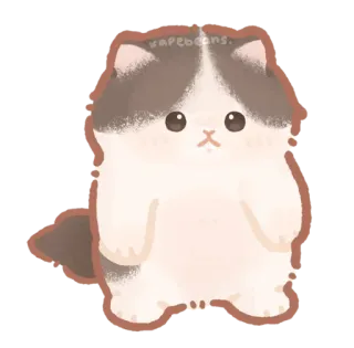 🐾 kapebeans. 猫, 可愛い, カワイイ, 動物, ペット, ステッカー, 漫画 telegram sticker