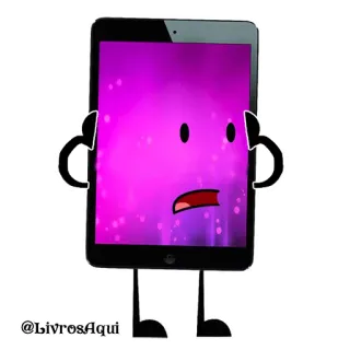 📖 @LivrosAqui ipad, tablet, cartone animato, personaggio, tecnologia telegram sticker