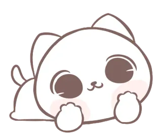 💭 แมว, น่ารัก, คาวาอิ, สัตว์, สติกเกอร์, การ์ตูน telegram sticker
