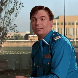 🫡 Mike Myers MYERS Schauspieler, Uniform, Porträt, Mann, Myers telegram sticker