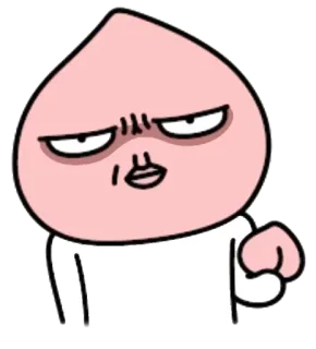 😠 personagem, apeach, kakao friends, pêssego, fofo, desenho animado telegram sticker