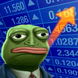 📈 Pepe the Frog Pepe the Frog, meme, finance, stock market, investment telegram sticker