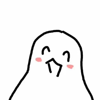 😄 귀여운, 카와이, 행복한, 블롭, 웃는 whatsapp sticker