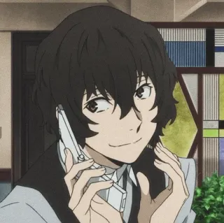 📺 Osamu Dazai Bungou Stray Dogs Anime, Personnage, Souriant, Dazaï, Bungou Stray Dogs telegram sticker