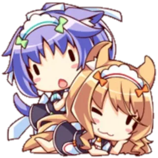 😮 Anime, Catgirl, Kawaii, Carino telegram sticker