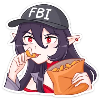 Тёмная Айрис @nyasticks whatsapp stickers