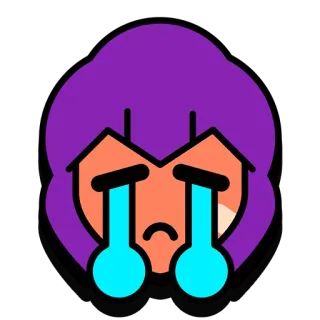 😭 悲伤, 哭泣, 表情符号, 表情, 卡通, 紫色 telegram sticker