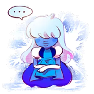 😑 Sapphire Steven Universe saphir, steven universe, dessin animé, personnage, vision du futur, gemme whatsapp sticker