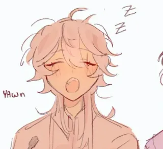 🥱 YAWn Menguap, Mengantuk, Anime, Lelah, Tidur, Kelelahan telegram sticker