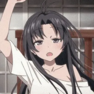 🖐 anime, girl, cartoon, tired, sleepy telegram sticker
