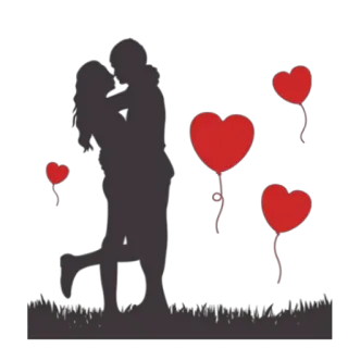 😘 amore, romanticismo, coppia, cuori, san valentino, relazione, celebrazione whatsapp sticker