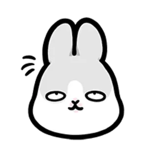 😋 兔子, 小兔子, 动物, 可爱, 贴纸, 卡通 telegram sticker