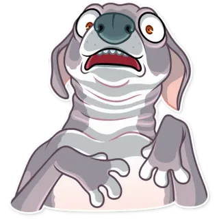 😨 การ์ตูน, หมา, ตกใจ, กลัว, สัตว์, น่ารัก whatsapp sticker