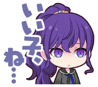 😶 いいね Аниме, Девушка, Чиби, Японский whatsapp sticker