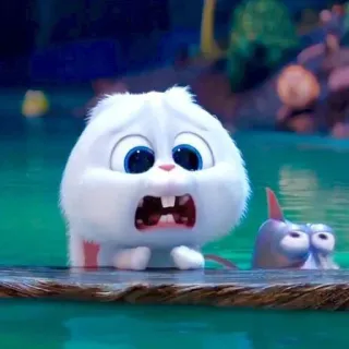 🐰 Snowball The Secret Life of Pets coniglio, animale, cartone animato, animale domestico whatsapp sticker