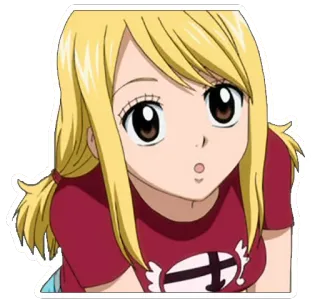 😶 Lucy Heartfilia Fairy Tail Аниме, Fairy Tail, Люси Хартфилия, Блондинка, Манга, Мультфильм telegram sticker