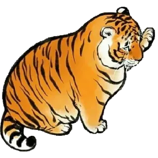 🤪 老虎, 动物, 可爱, 条纹, 猫, 野生动物 telegram sticker