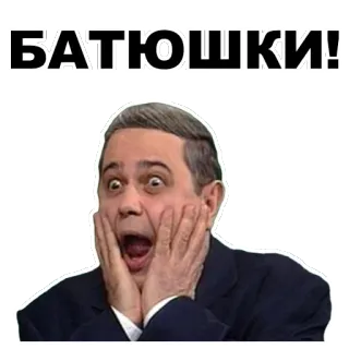 😱 БАТЮШКИ! russo, surpresa, choque, expressão, emoção, bispos, exclamação telegram sticker