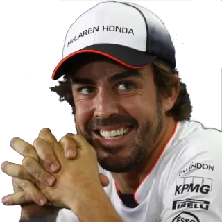 😏 MCLAREN HONDA 페르난도 알론소, 포뮬러 1, F1, 맥라렌, 혼다, 레이싱, 드라이버, 모터스포츠 whatsapp sticker