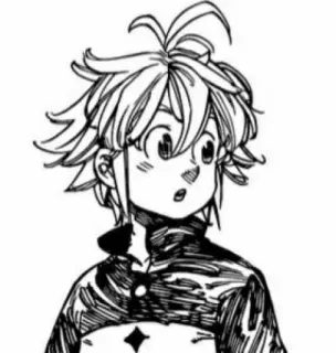 😯 Meliodas The Seven Deadly Sins meliodas, seven deadly sins, anime, manga, personaje telegram sticker