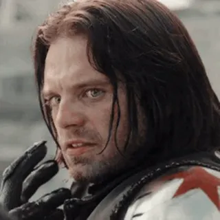 😐 Bucky Barnes Баки Барнс, Зимний солдат, Marvel, Себастиан Стэн, супергерой, солдат telegram sticker