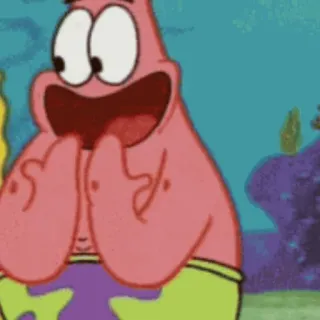 ✨ Patrick Star Spongebob Squarepants patrick, étoile, bob l'éponge, dessin animé, excité telegram sticker