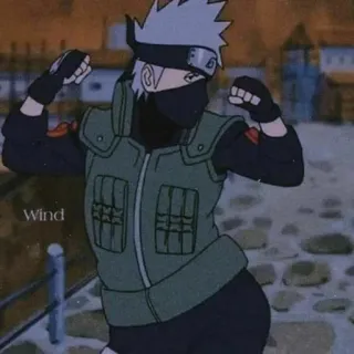 🍥 Kakashi Naruto Wind Аниме, Ниндзя, Мультфильм, Какаши telegram sticker