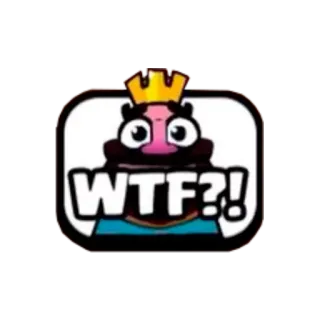 🤷 WTF?! clash royale, roi, wtf, choqué, emoji whatsapp sticker