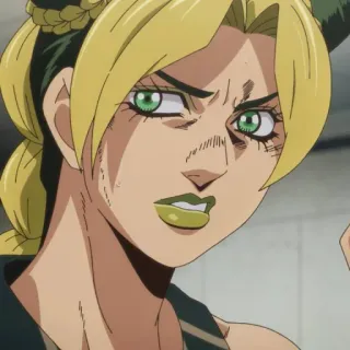 🌊 Jolyne Cujoh JoJo's Bizarre Adventure Jolyne Cujoh, anime, JoJo's Bizarre Adventure, Stone Ocean, angry, character, manga telegram sticker
