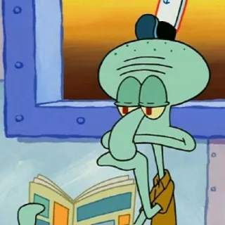 ⚓️ Squidward Tentacles Spongebob Squarepants Carlo, Dessin animé, Bob l'éponge, Nickelodeon, Personnage telegram sticker