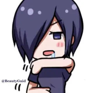 🤤 @BeautyGuid anime, sad, crying, cartoon, chibi, character, girl telegram sticker