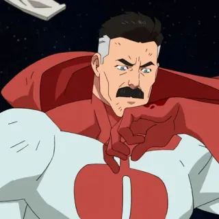 🌐 Omni-Man Invincible Superheld, Cartoon, Gewalt, animiert, Bösewicht telegram sticker