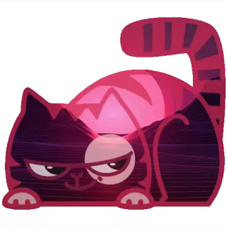 🎮 gatto, rosa, adesivo, cartone animato, animale, felino telegram sticker