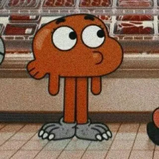 🤔 Darwin Watterson The Amazing World of Gumball การ์ตูน, ปลา, สีส้ม, ดาร์วิน, The Amazing World of Gumball, ตัวละคร, สติกเกอร์ telegram sticker